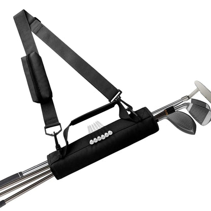 Mini Lightweight Golf Club Bag With Ball Pouch Portable Driving Range Carrier