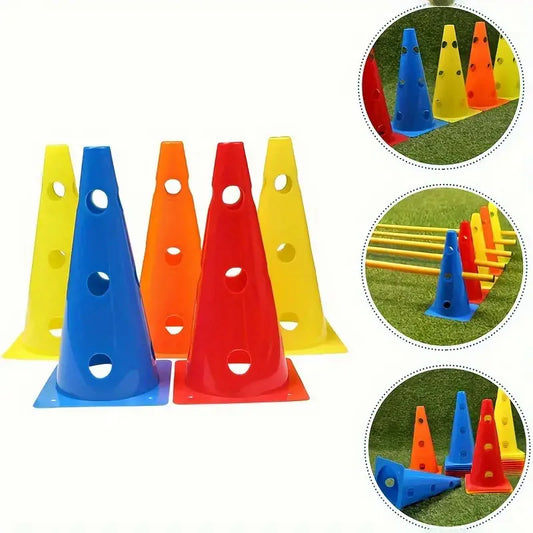 10 pcs 32CM Perforated Sign Barrels Obstacles Road Cones Barricades Soccer Basketball Training Equipment