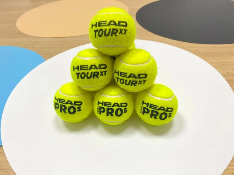 HEAD Tennis Ball 3/6/9PCS Wool Rubber Training Balls High Elasticity Match Balls Durable Excesice Tennis (Random model)