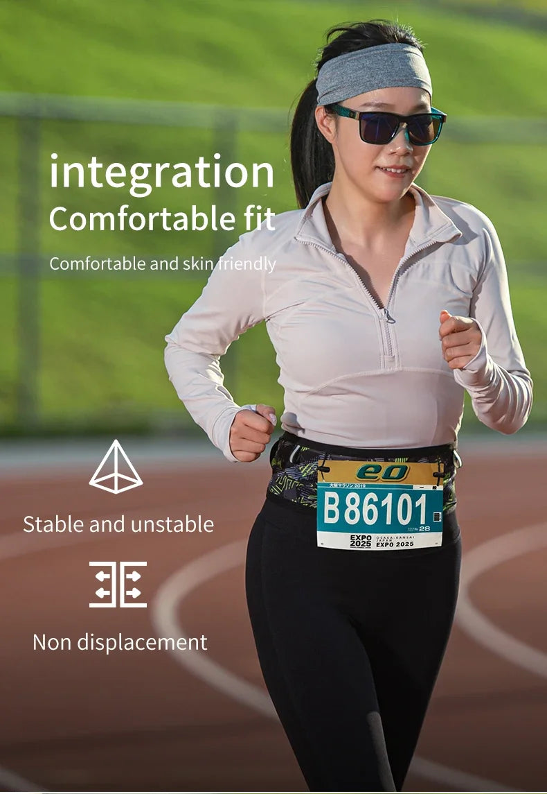 MAP BROTHER W1001 Woven Elastic Sports Waist Bag Pack Running Race Number Belt For Triathlon Marathon Cycling Mountaineering Bag