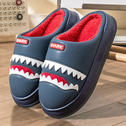 Men's Platform Slippers With Embroidered Cushion, Indoor House Shoes