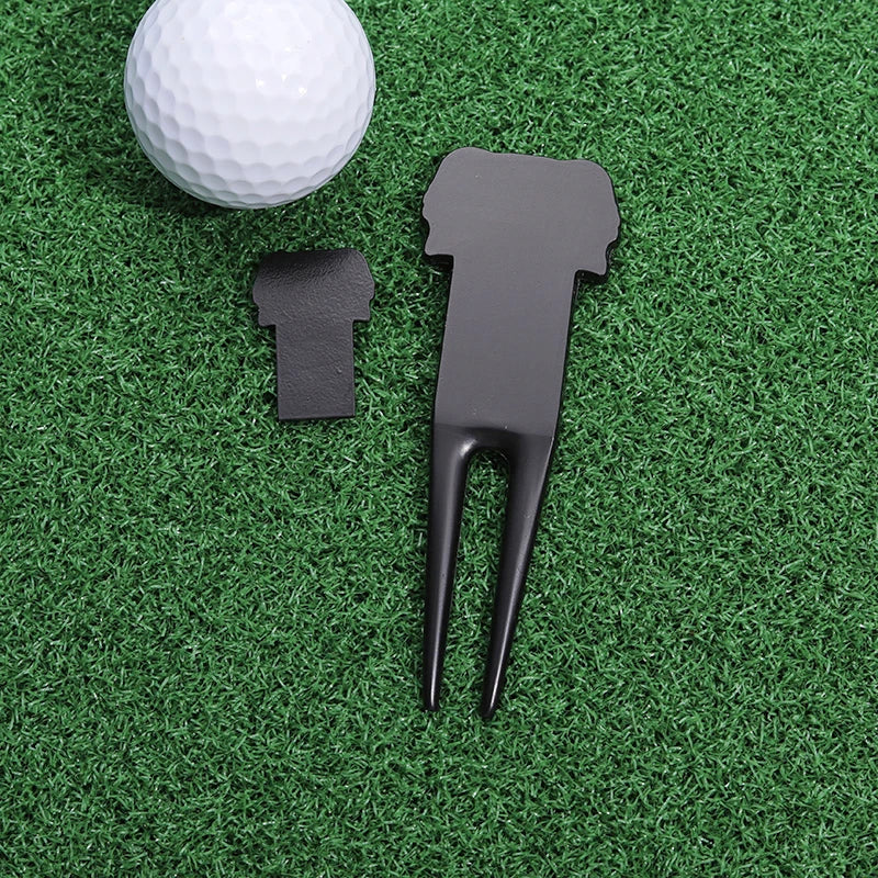 Tiger Divot Repair Tool Cartoon Small Tiger Ball Golf Fork Metal Golf Divot Accessories with Golf Ball Marker Golf Accessory