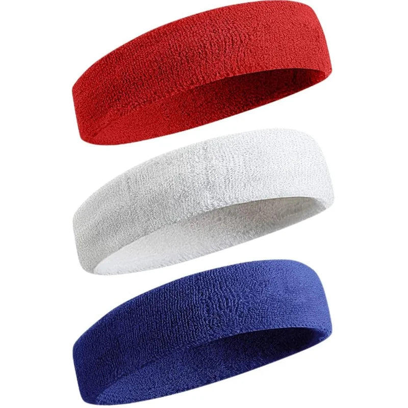 3Pcs Sweatproof Sports Headbands For Men Women Moisture-Wicking Sweatband Tennis Basketball Running Gym Workout Outdoor Yoga