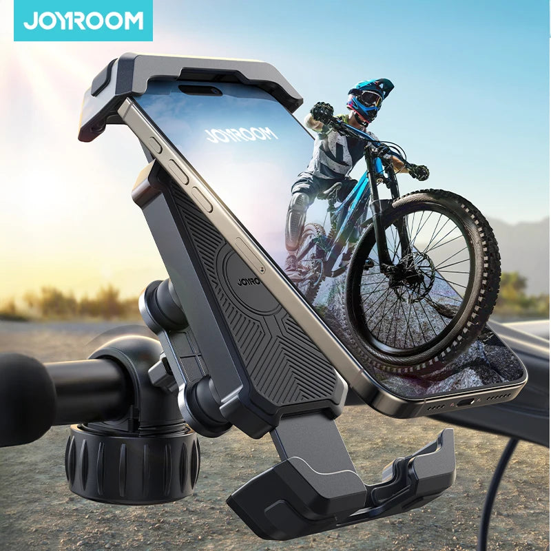 Joyroom Anti-Shake Bike Phone Holder Quick Install Bicycle Motorcycle Phone Mount with Vibration Dampener for 4.7-7" Phones