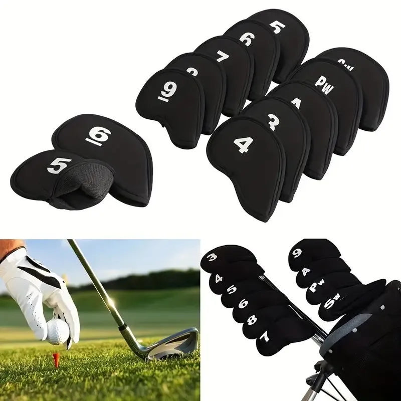High-Quality Golf Iron Cover Iron Head Covers Golf Club Iron Head Protector Sport Golf Training Equipment Accessories