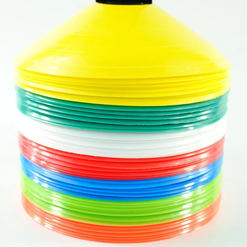 10PCS PVC New Sport Football Soccer Rugby Speed Training Disc Cone Cross Track Space Marker Outdoor Sports Cross Speed Training