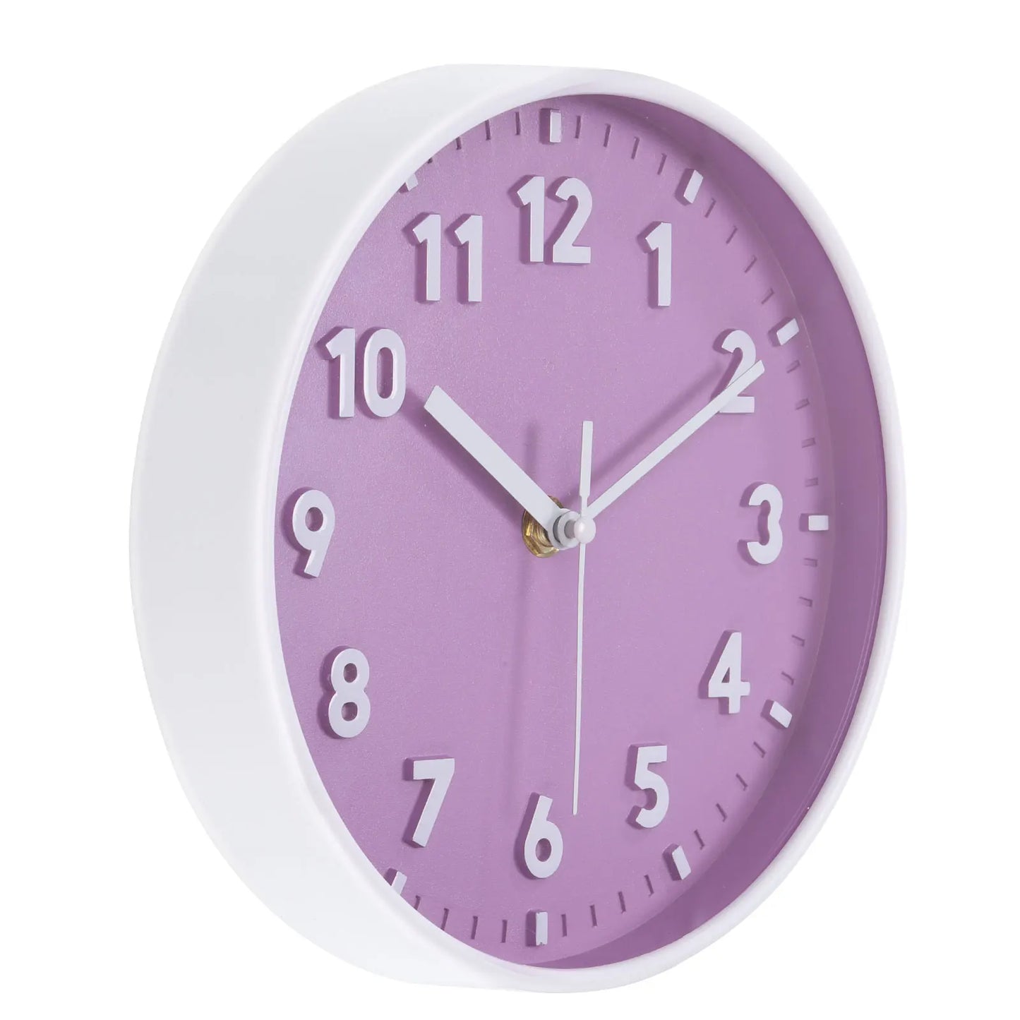 Pink 3D Quartz Wall Clock – Silent, Battery Powered, Home & Office