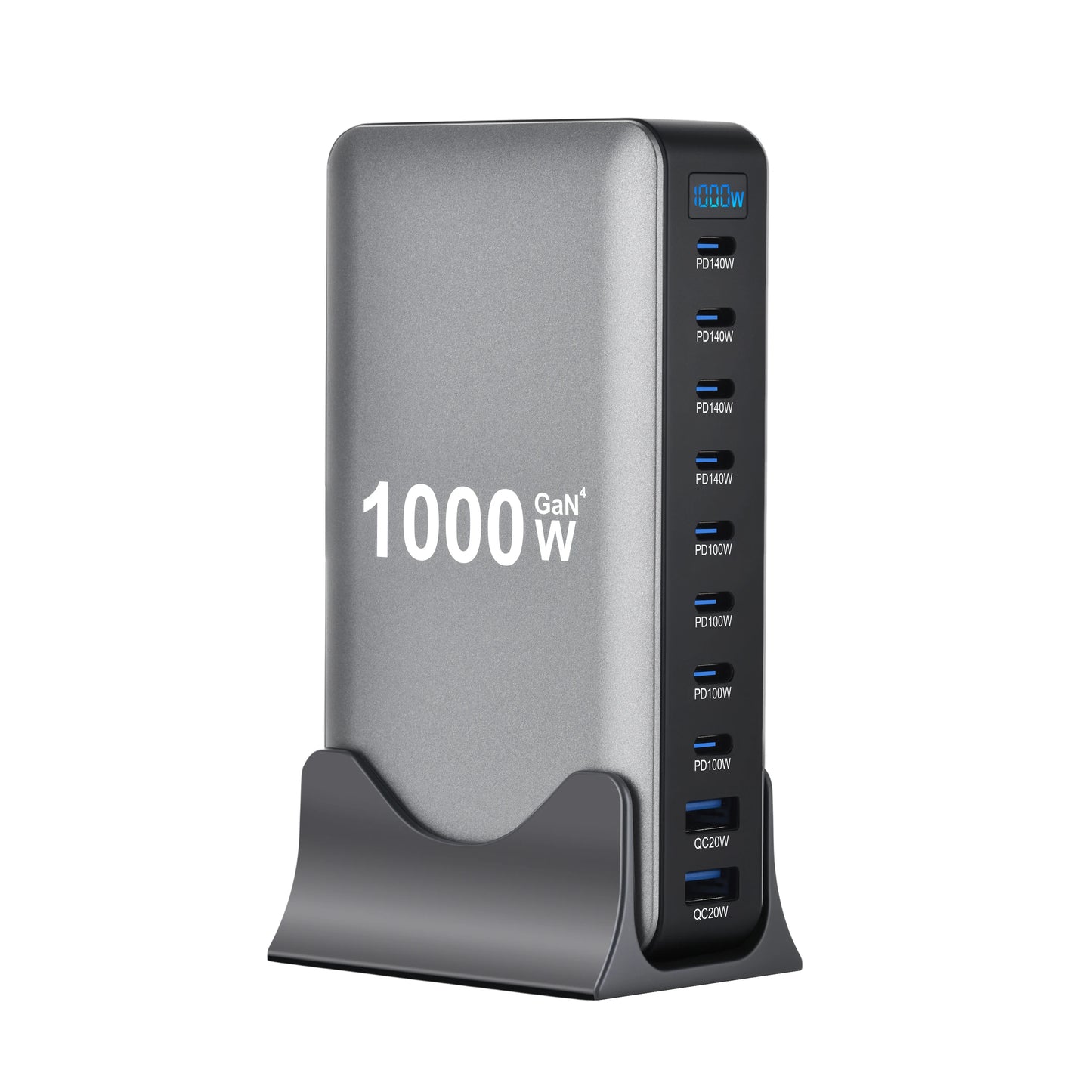 800W GaN Charger USB C Fast Desktop 10-port USB Type C PD3.1 Charger Fast Charging for iPhone 16 15 14 Samsung S24 Xiaomi Laptop