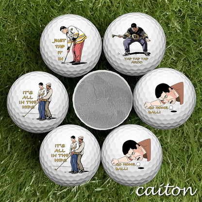 4 Pack Golf Balls Surlyn Two Piece With 4 Distinct Designs