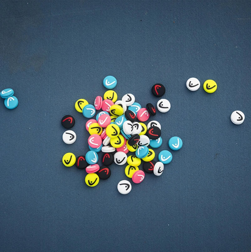 HEAD 10/30/50pcs Tennis Racket Shock Absorber Double-Sided Fish Head Logo Silicone Shock Absorber Bar Multi-Color Shock Absorber