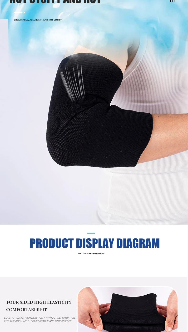 1 Pc Breathable Elbow Support Compression Elastic Arm Brace Arm Sleeve Elbow Support Elastic Gym Sport Elbow Protective