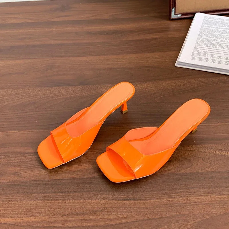 Women High Heel Sandals Summer New Fashion Square Toe Open Toe Women Elegant Casual Comfortable Black High Heel Sandals