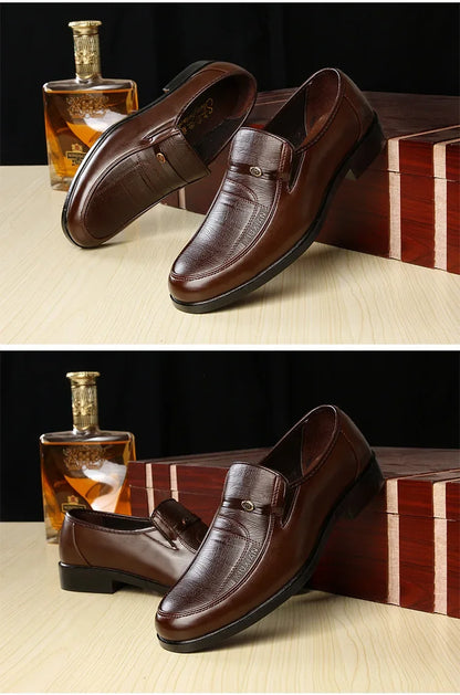 Men's Slip-On Casual Loafers, Round Toe, PU Insole, Flat Shoes