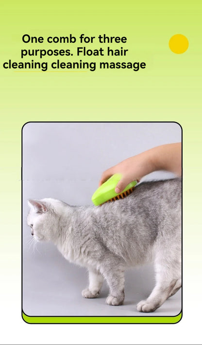 3-In-1 Electric Pet Grooming Brush With Steam Spray