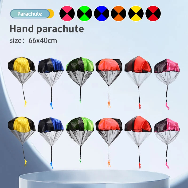 6/12PCS Parachute Toy Tangle Free Outdoor Flying Parachute Hand Throw Flying Toys for Spring Children's Day Kids Party Favors