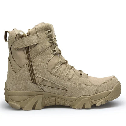 Desert Combat Boots Leather Hiking Shoes Men's Ankle Boots
