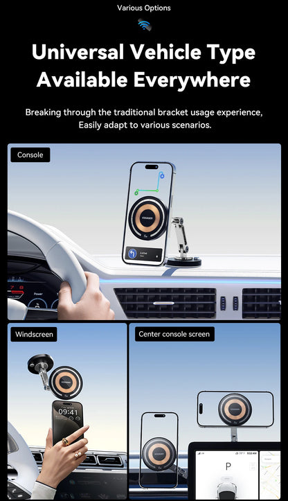 Magnetic Wireless Car Charger Holder 15W For MagSafe iPhone 15 14 13 Pro Max