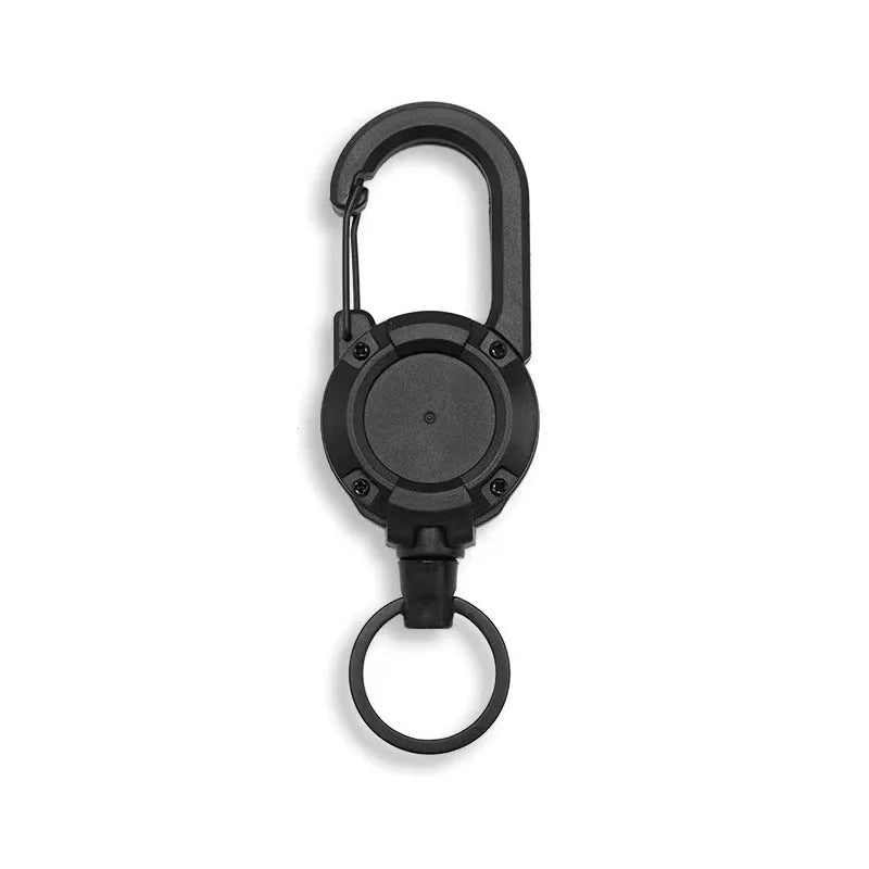 Retractable Wire Rope Carabiner, Plastic Body, 4x12.5cm, 60cm Cord