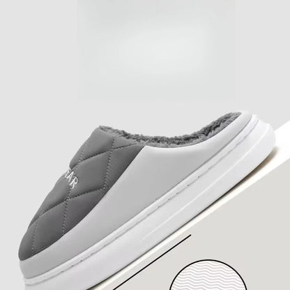 Winter Waterproof Slippers For Men With Plush Insole And Non Slip