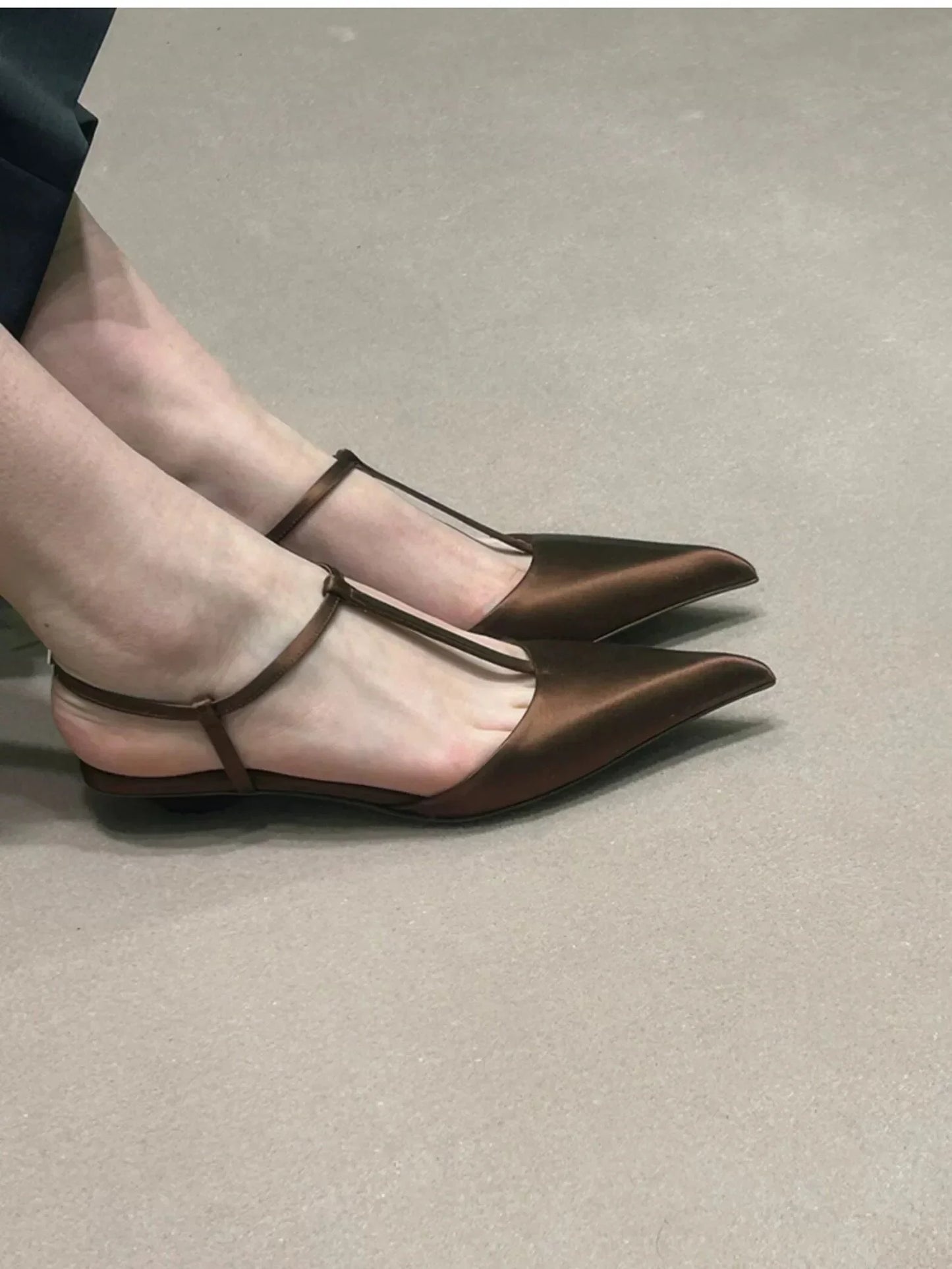 Women's Pointed Toe Pumps, Mid Heel, Slip-On, PU Insole, Square Heel