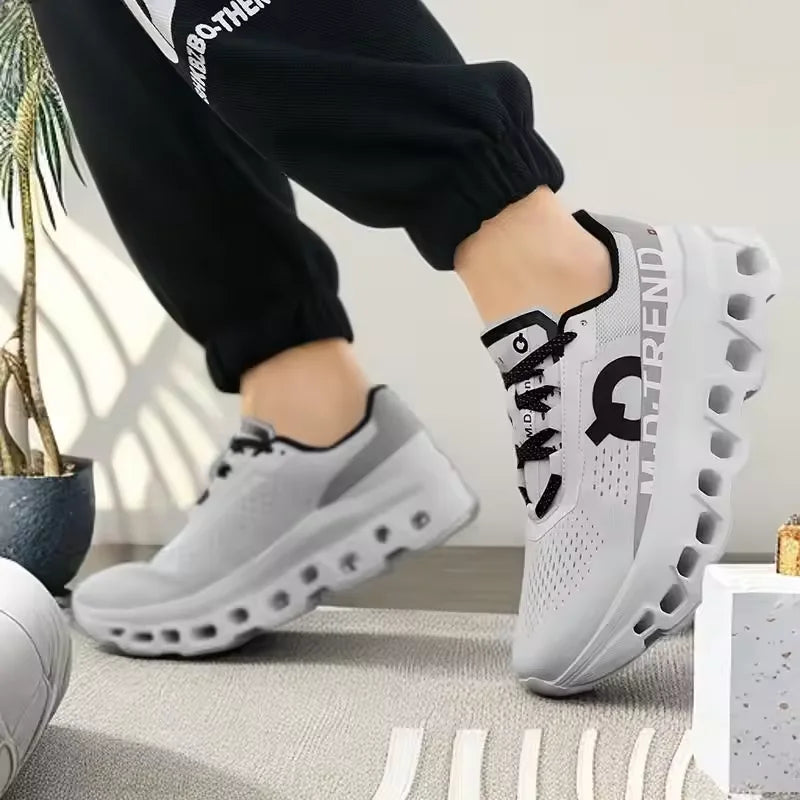 Men's Sports Shoes Breathable Polyester Upper PU Running Shoes Rubber Outsole