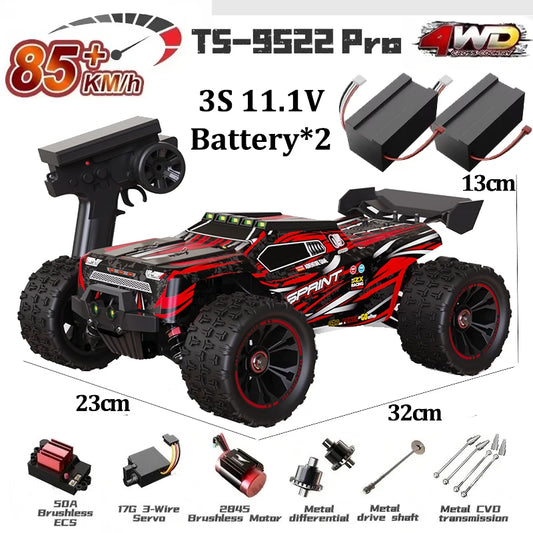 1:16 WLtoys 9522pro Professional Racing Car 85 Km/h 4WD Brushless Remote Control Vehicle Road-Off-Road Drifting Type Rc CarGift