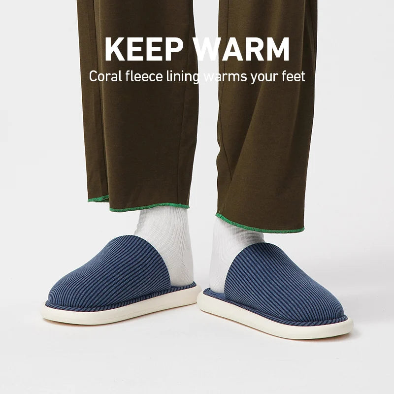 Winter Plush Indoor Slippers Non Slip Flats Home Shoes