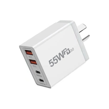 AU Plug USB C Fast Charger 55W PD Wall Adapter Type C