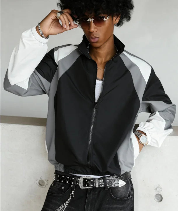 Men's color-blocked jacket, lightweight, casual, travel, windproof and wear-resistant, high-quality fabric, boyfriend gift