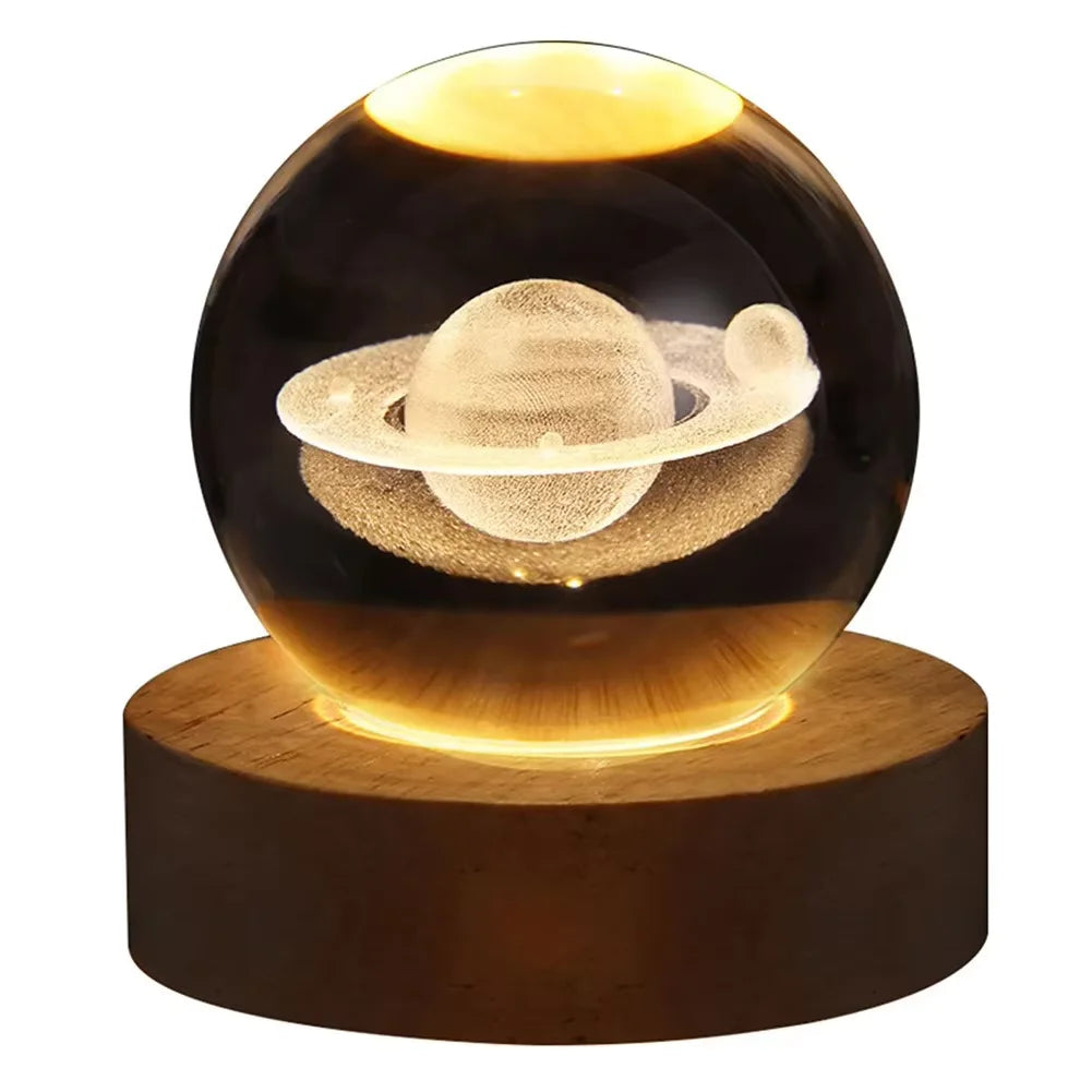 3D Crystal Galaxy Ball USB Night Lamp