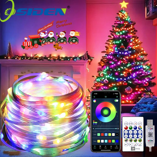 Bluetooth App Controlled LED Curtain Lights with Music Mode