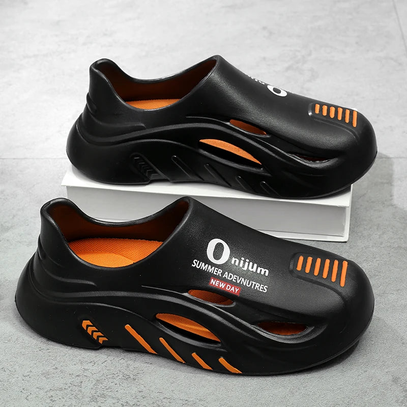 Mens Summer Beach Flip Flops EVA Sole Outdoor Casual