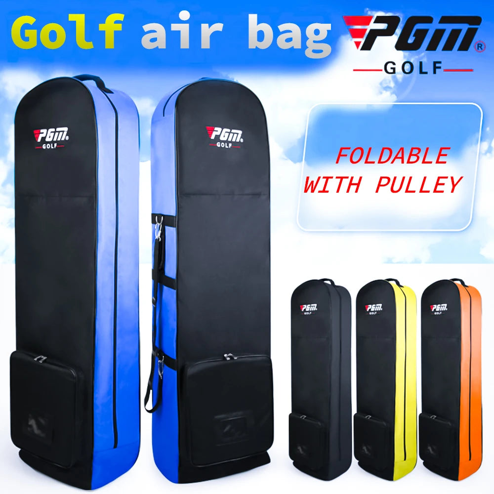 PGM Golf Aviation Bag with Silent Wheel HKB002 Large Capacity Storage Foldable Airplane Travelling Golf Bag Airplane Consignment