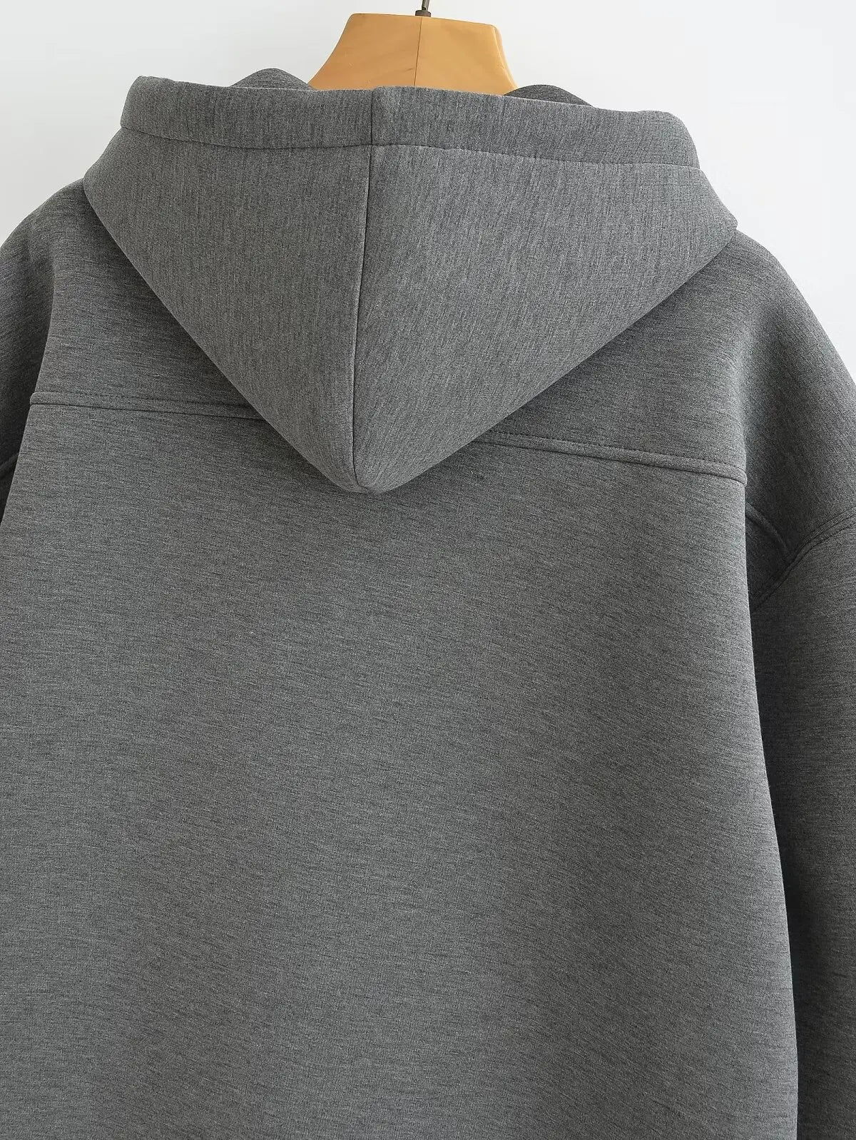 HH 2025 Casual Women's Soild Zipper Hoodie Long Sleeve Big Pocket Zipper Jacket With Hood Female Loose Outerwear Coat Tops