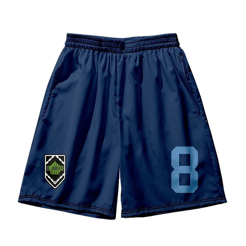 Anime Cartoon Casual Shorts Men Women Blue Lock Soccer Sports Gym Shorts Fitness 3D Printing Quick Dry Board Shorts Summer Male