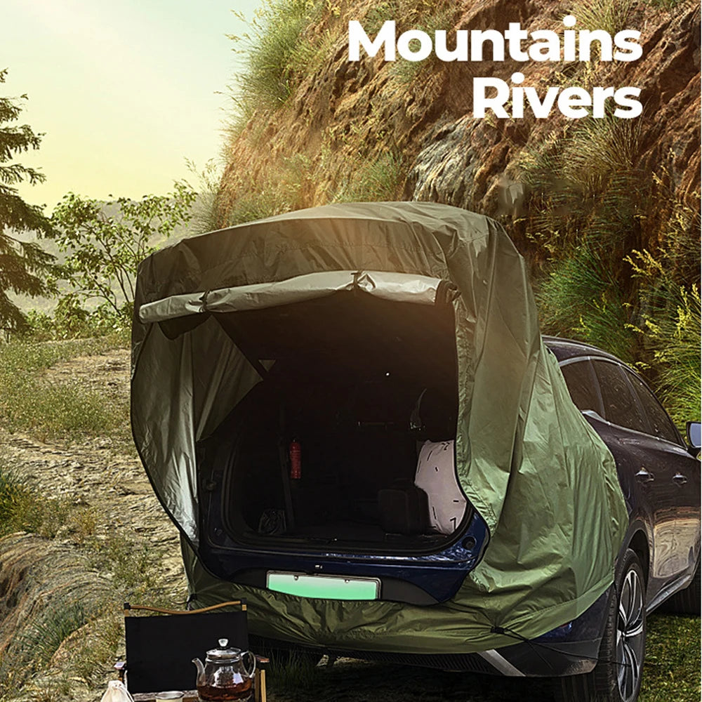 Car Rear Extension Tent With Canopy For Outdoor Camping