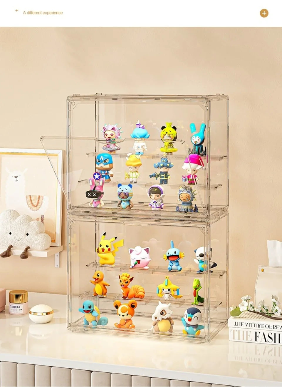 1Pc Acrylic Organizer for Collectible Figure and Blind Box Toy Large-Capacity High Definition Transparent Miniature Display Case