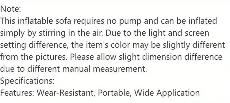 Portable Inflatable Sofa Outdoor, Air Lounger Chair for Camping Beach, Lightweight Blow Up Sun Bed Bean Bag, Banana Shape