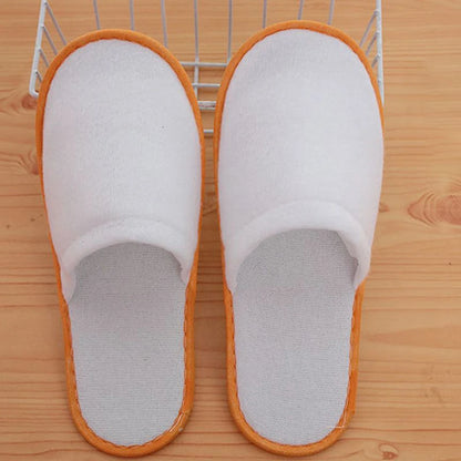 Hotel Slippers 10 Pairs Disposable Velvet Cotton Guest Slides