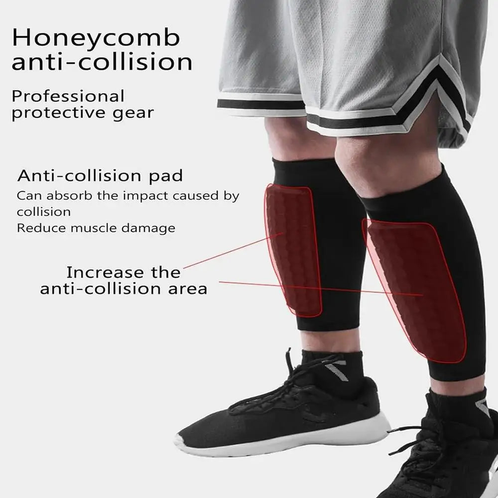 Leg Sleeves Shin Guards Shockproof Honeycomb Support Sock Ski Shin Protector Soccer Gear Soccer Shield Sports Legging Sleeves