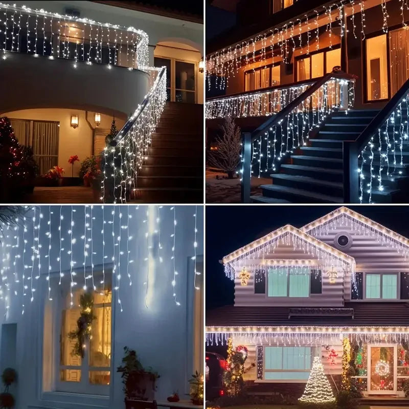 Solar Icicle String Lights – Outdoor Waterproof Fairy LEDs