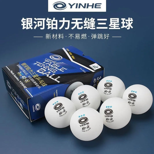 YINHE Seamless 3-star Table Tennis Balls, New Material 40+, Boli Blue 3-star, for Professional Training and Competitions