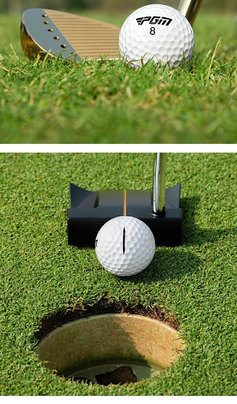 PGM 10pcs Golf Practice Range Special Double Layered Balls Strap Aiming Line High Rebound Long Distance Low Inverted Spin Q031