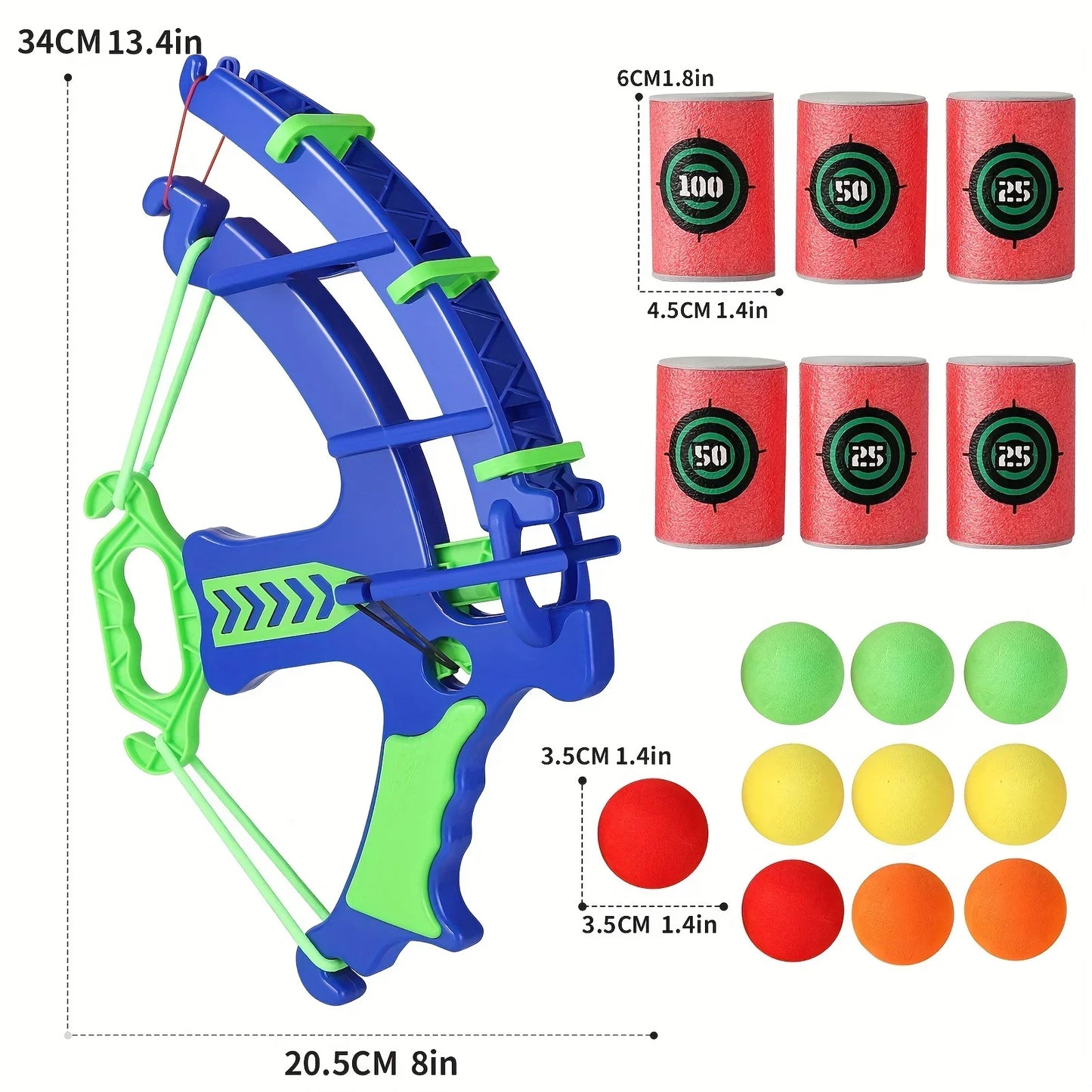 Hot Selling Bow and Arrow Ejection EVA Sponge Ball Target Bucket Sticker Throwing Indoor and Outdoor Children's Shooting Toys