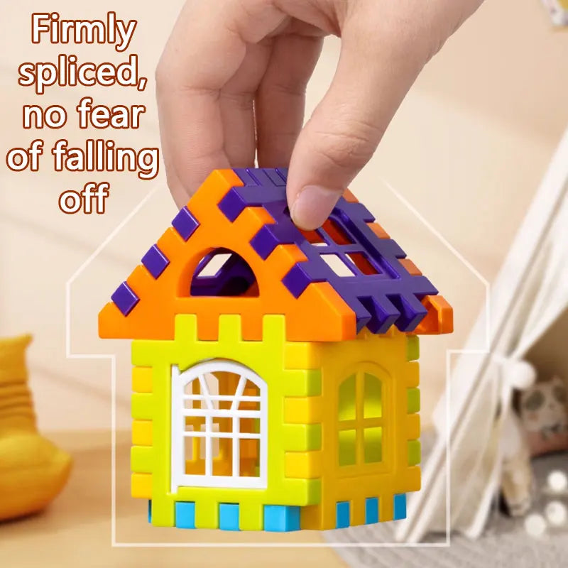 Kids House Building Blocks STEM Educational Toys Creative Construction Play Set for Children Interactive Parent-Child Activity