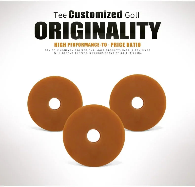 PGM 4pcs Training Practice Tee Mat Golves Ball Hole Holders Beginner Trainer Practice Rubber Golf Tee Holder QT001