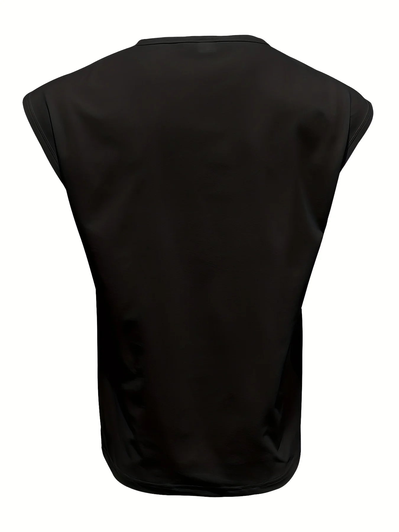 Men'S Summer Solid Color Sleeveless Tank Top Breathable Suitable for Casual Sports Versatile Style