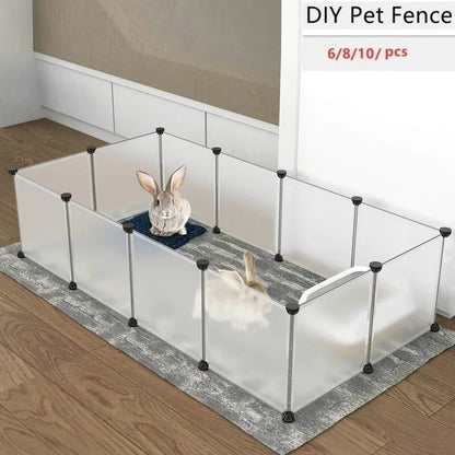 Small Pet DIY Foldable Playpen 6 To 10 Panels 35x35 cm Plastic
