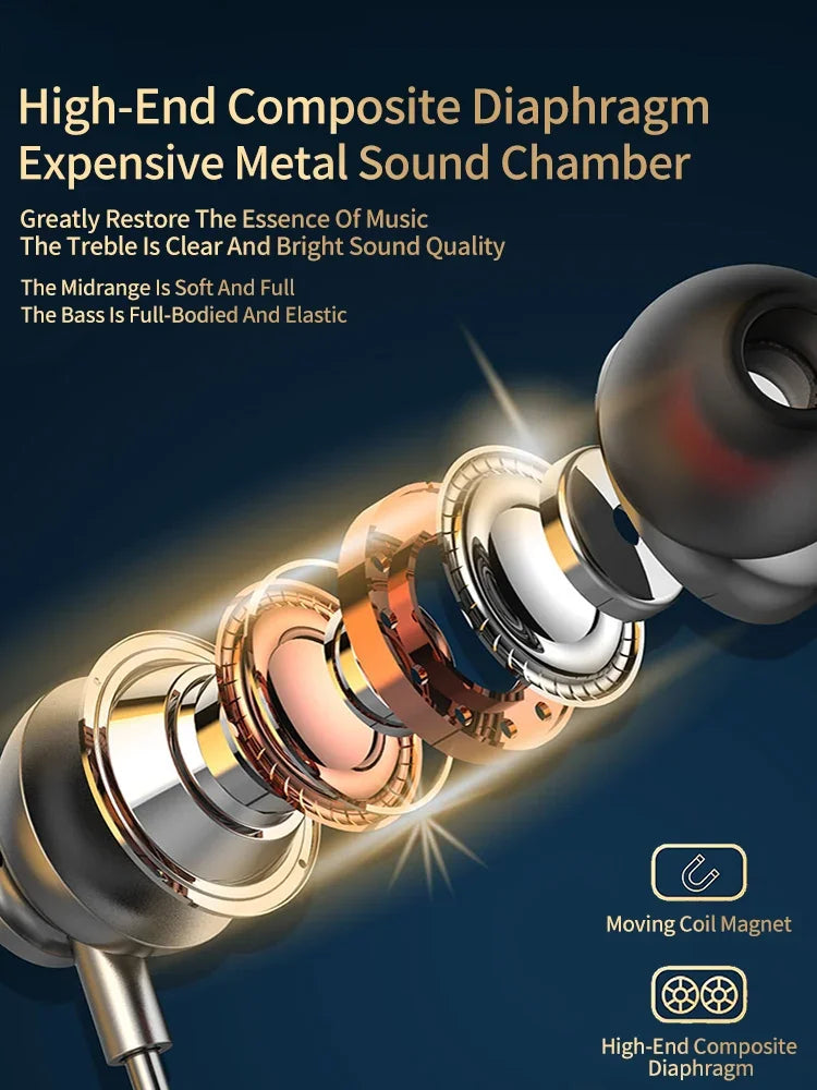 New Bluetooth Earphones Wireless Headphones Magnetic Sport Neckband Neck-hanging TWS Earbuds Wireless Blutooth Headset with Mic