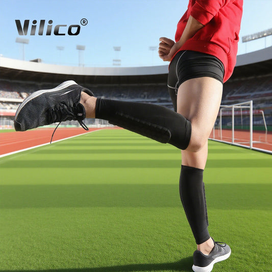 1Pcs Football Shin Guard Socks Sleeves with Foam,Calf Compression Sleeve Honeycomb Pads,Sports Legging & Soccer Equipment